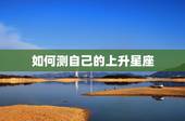 如何测自己的上升星座，怎样查我的上升星座、太阳星座、月亮星座？