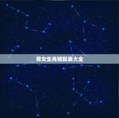 男女生肖婚配表大全，十二生肖男女最佳配对