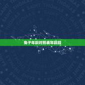 兔子年龄对照表年龄段，兔子生肖今年几岁