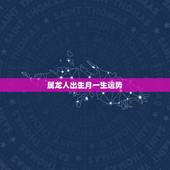 属龙人出生月一生运势，属龙的人出生月的命运怎么解