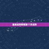 星座运势摩羯座11月运势，摩羯座星座运势