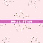 算两人生辰八字合不合适，算生辰八字合不合？~~~急~~~
