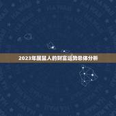 属鼠的今年财运怎么样(2023年属鼠人的财富运势大介绍)