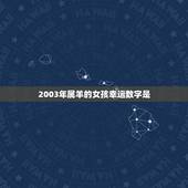 2003年属羊的女孩幸运数字是，1991年属羊的幸运数字？