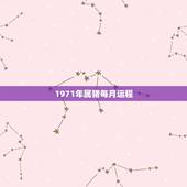 1971年属猪每月运程，1971年的属猪人在2016年的每月运程