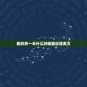 我的另一半什么时候能出现英文，我的另一半什么时候能出现