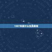 1987年属什么生肖属相，87年属什么生肖，有多少岁了
