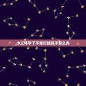 小三怀孕了不肯打掉孩子怎么办，老公出轨小三怀孕，小三不肯打掉孩子，应该