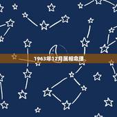1963年12月属相命理，1963年属什么生肖