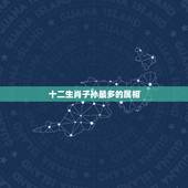 十二生肖子孙最多的属相，12生肖子孙满堂哪个最多