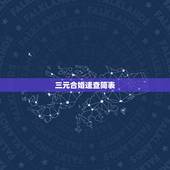 三元合婚速查简表，三元合婚为凶可以结婚吗？