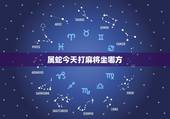 属蛇今天打麻将坐哪方，属蛇的今天打麻将坐什么位置7月14日？