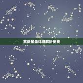 紫薇星盘详细解析免费，求紫薇星盘解析