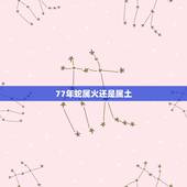77年蛇属火还是属土，1977年出生是火命吗