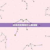 88年的龙男和什么属相配，属龙的二婚在什么时候