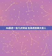 86属虎一生几次财运 生肖虎的两大贵人