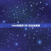 1966年阳历1月1日出生属相，阳历1991年1月1日出生的属相是什么
