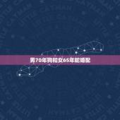 男70年狗和女65年蛇婚配，1965蛇女和1970年狗男相配吗