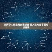 测两个人有没有夫妻缘分 输入双方名字配对缘分表