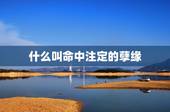 什么叫命中注定的孽缘，什么叫孽缘求解