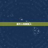 属牛人和属鼠人，属牛和属鼠的人合不合