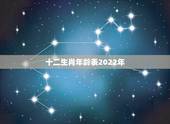 十二生肖年龄表2022年，十二生肖对照表及年龄