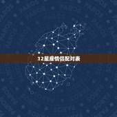 12星座情侣配对表，12星座怎么配对？