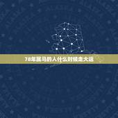 78年属马的人什么时候走大运，2821年1978年出生的属马人会走大运