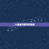12星座可爱手机壁纸，跪求十二星座的可爱图片！~！~ ！