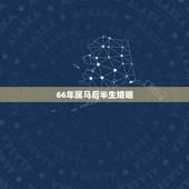 66年属马后半生婚姻，66年属马55岁有血光之灾