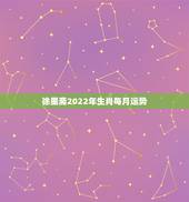 徐墨斋2022年生肖每月运势，2022 年12生肖运势解析