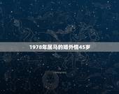 1978年属马的婚外情45岁，1966年属马的婚姻和婚外情