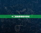 十二星座爱情配对测试，星座配对测试