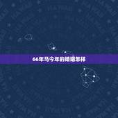 66年马今年的婚姻怎样，66年属马女一生有几次婚姻