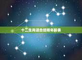 十二生肖适合结婚年龄表，各生肖结婚年龄