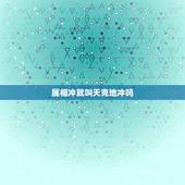 属相冲就叫天克地冲吗，黄历上说哪天冲什么属相是什么意思