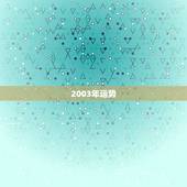 2003年运势，我想看一下2003年属鼠人的运势
