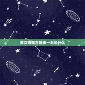 男女婚配合婚表一五是什么，八字合婚表