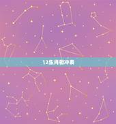 12生肖相冲表，十二生肖相生相克