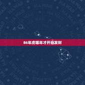 86年虎哪年才开始发财，属虎86年什么时间财运好！
