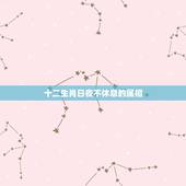 十二生肖日夜不休息的属相，什么动物不休息十二生肖？