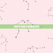 男属牛和属马的婚配好吗，男属牛与女属马婚配如何