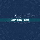 免费八字算命一生运程，八字命命理学