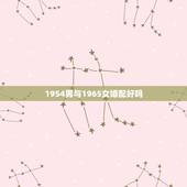 1954男与1965女婚配好吗，1965年出生的女与什么生肖的人相配