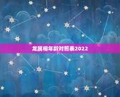 龙属相年龄对照表2022，属龙年龄对照表
