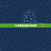75年属兔未来5年运势，75年属兔男2022 年运势