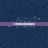 八字算命合婚免费测试，测八字合婚？