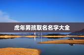 虎年男孩取名名字大全，好听稀少的男孩名字虎年
