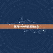 属马1990年的是什么命，1990年阴历9月17出生的，阳历应该是19