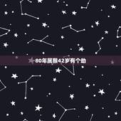 80年属猴42岁有个劫，1980属猴的40岁以后